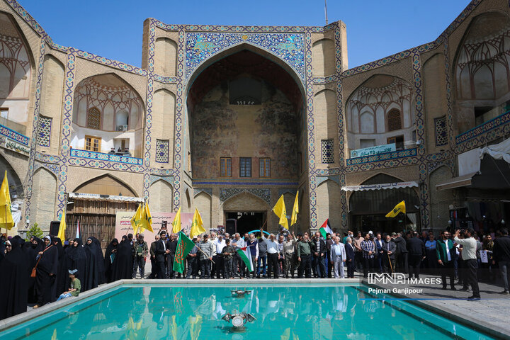 تجمع اعتراضی بازاریان اصفهان در محکومیت جنایات رژیم صهیونیستی