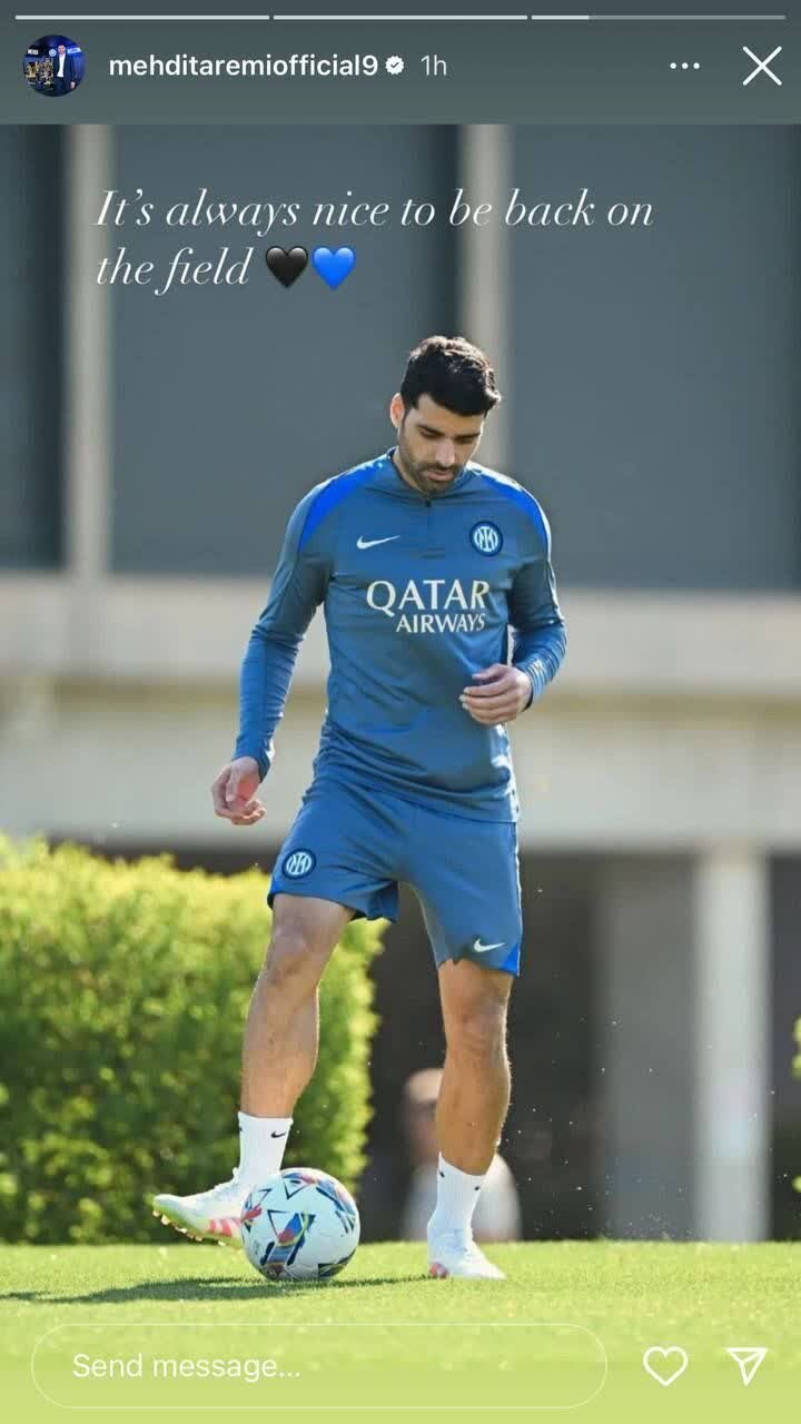 بازگشت مهدی طارمی به مستطیل سبز + عکس