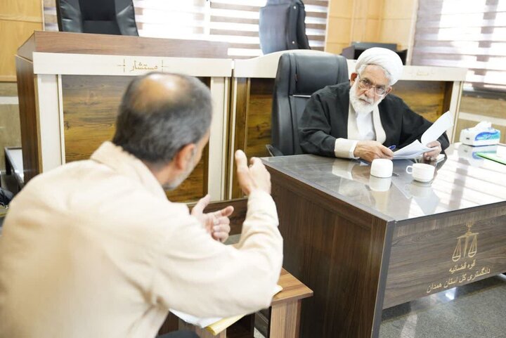 دیدار چهره‌به‌چهره رئیس دیوان عالی کشور با مردم همدان