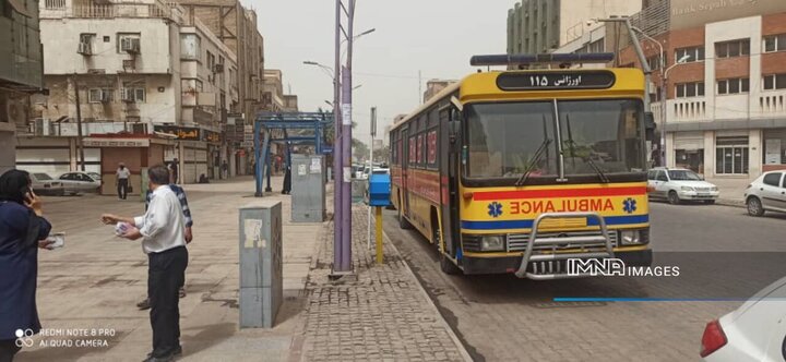 آماده‌باش اورژانس خوزستان در پی وقوع گردوخاک