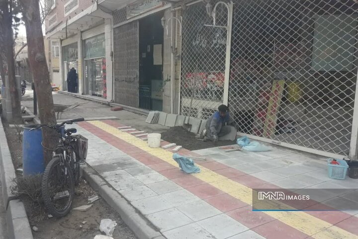 پیاده‌روسازی خیابان شهدا مراحل پایانی را طی می‌کند