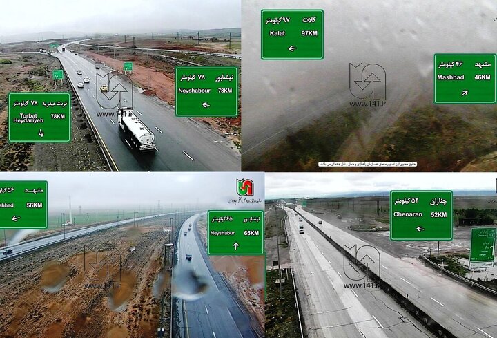 جاده‌های اصلی خراسان‌رضوی بارانی و لغزنده است