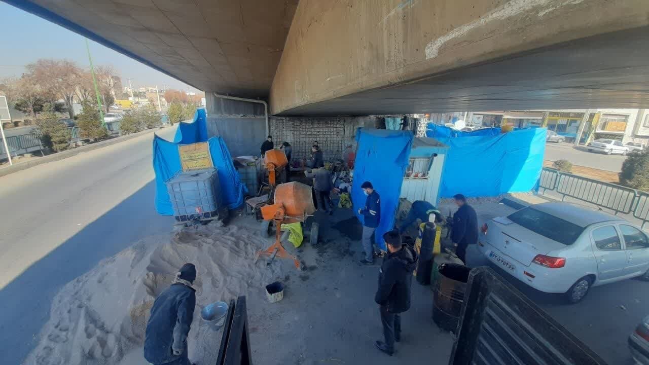 عملیات بهسازی پل شهید شاهمرادی انجام شد