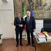 دیدار گروسی با وزیر خارجه ایتالیا پیش از آغاز مذاکرات تهران-واشنگتن در رم