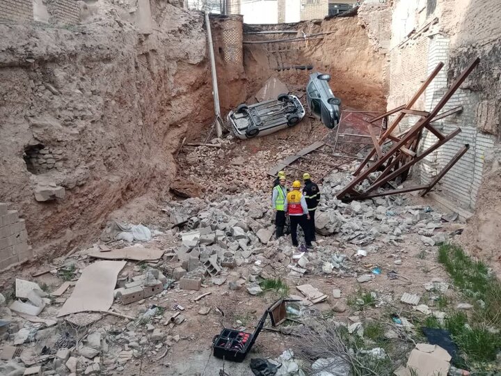 رانش زمین در خیابان عباسی تبریز + فیلم