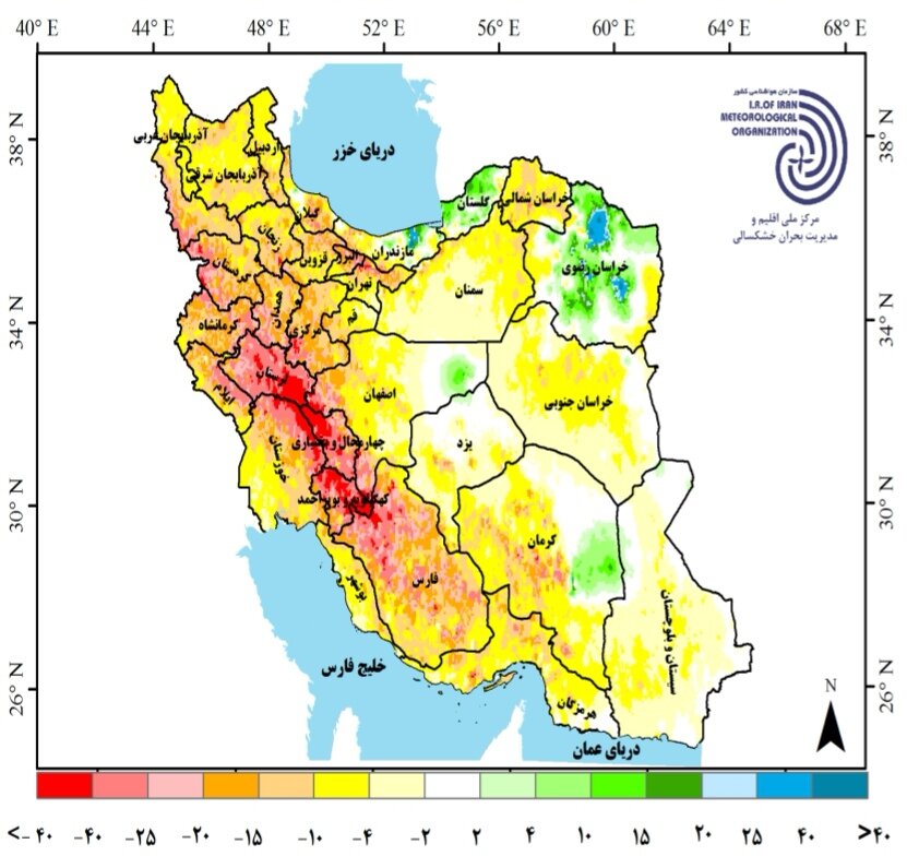 کمبود ۸ میلیمتری بارشها در کشور + جزئیات جدیدترین پیش بینی بارش ها در ایران