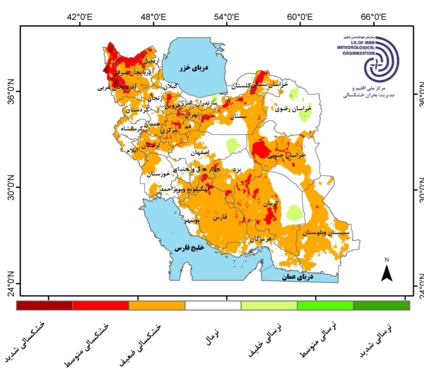 کمبود ۸ میلیمتری بارشها در کشور + جزئیات جدیدترین پیش بینی بارش ها در ایران