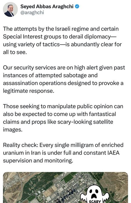 عراقچی: نیروهای امنیتی ما برای مقابله با هرگونه خرابکاری هوشیار هستند