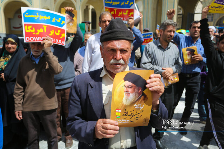 راهپیمایی مردم اصفهان در حمایت از مردم مظلوم غزه