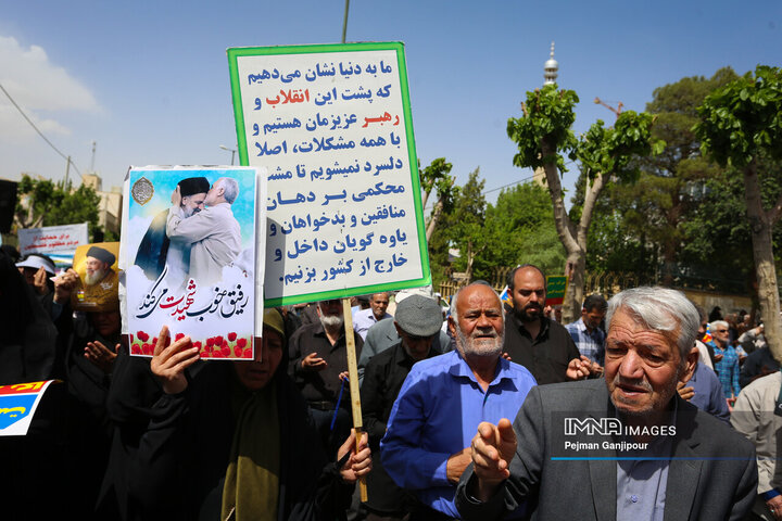 راهپیمایی مردم اصفهان در حمایت از مردم مظلوم غزه