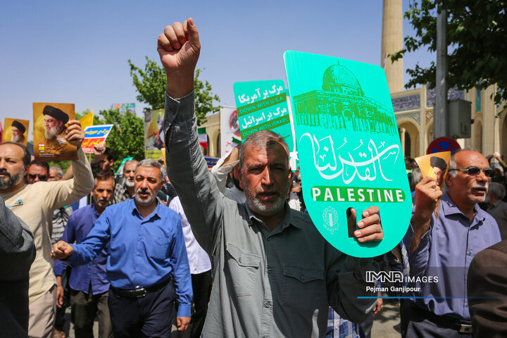 راهپیمایی مردم اصفهان در حمایت از مردم مظلوم غزه