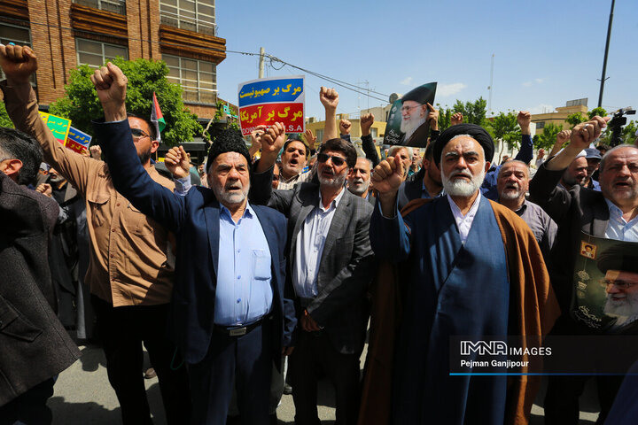 راهپیمایی مردم اصفهان در حمایت از مردم مظلوم غزه