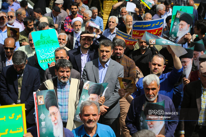 راهپیمایی مردم اصفهان در حمایت از مردم مظلوم غزه