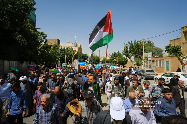 راهپیمایی مردم اصفهان در حمایت از مردم مظلوم غزه