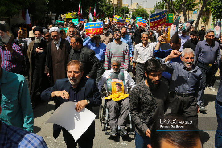 راهپیمایی مردم اصفهان در حمایت از مردم مظلوم غزه