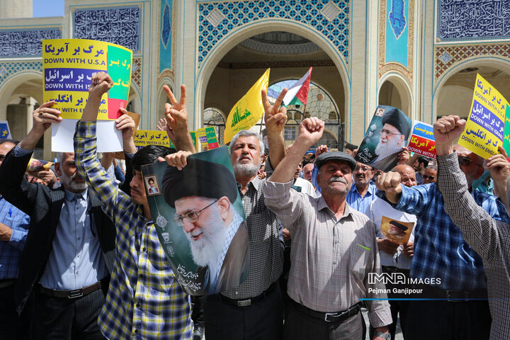 راهپیمایی مردم اصفهان در حمایت از مردم مظلوم غزه