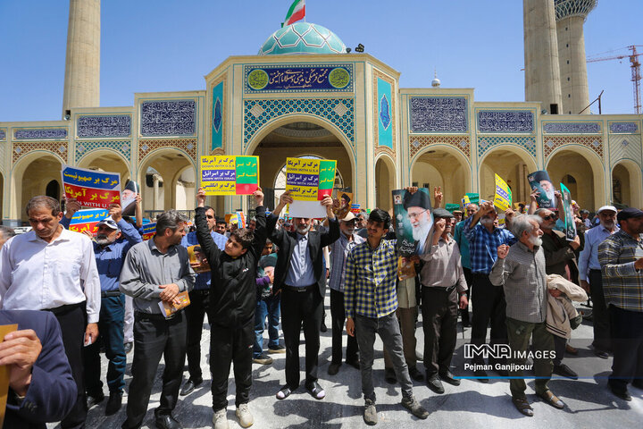 راهپیمایی مردم اصفهان در حمایت از مردم مظلوم غزه