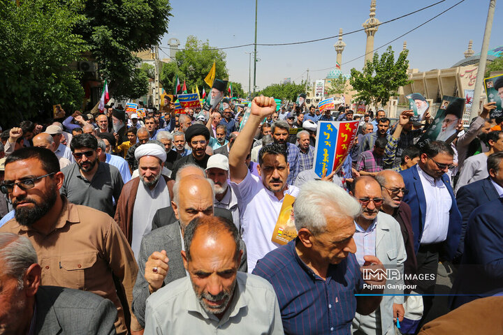فیلم| فریاد مرگ بر اسرائیل در همدان طنین انداز شد