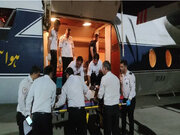 انتقال تعدادی از مصدومان حادثه انفجار شهید رجایی بندرعباس به شیراز + فیلم