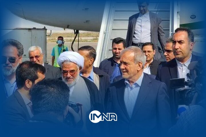 فیلم| عیادت پزشکیان از مجروحان حادثۀ آتش‌سوزی بندر شهید رجایی