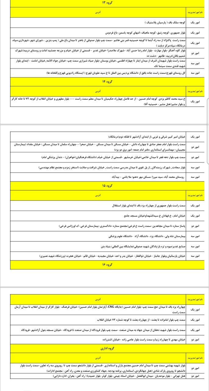 جدول خاموشی و قطعی برق فردا ۱۴ اردیبهشت در یزد/ ساعت قطعی برق در یزد افزایش یافت