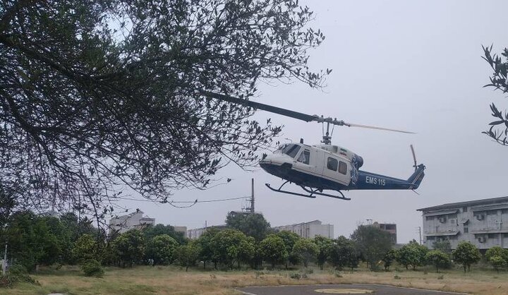 پرواز اورژانسی بالگرد هوایی مازندران برای بیمار قلبی فریدونکناری