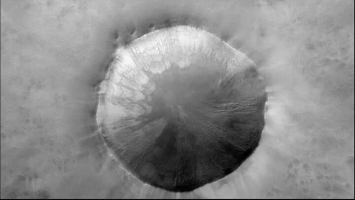 نقش‌های عجیب شبیه رنگ روی دیوار مریخ