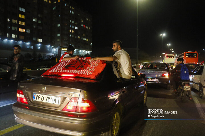 شادی مردم تبریز پس از بازی تراکتور نساجی