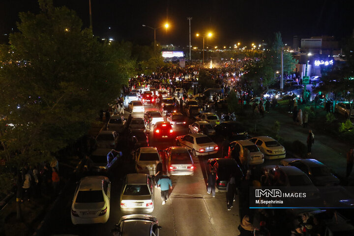 شادی مردم تبریز پس از بازی تراکتور نساجی