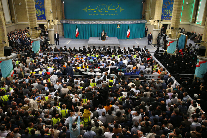 دیدار کارگران با رهبر انقلاب