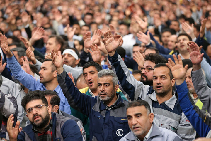 دیدار کارگران با رهبر انقلاب