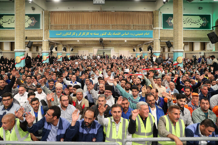 دیدار کارگران با رهبر انقلاب