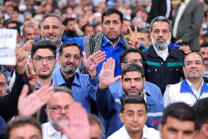 دیدار کارگران با رهبر انقلاب