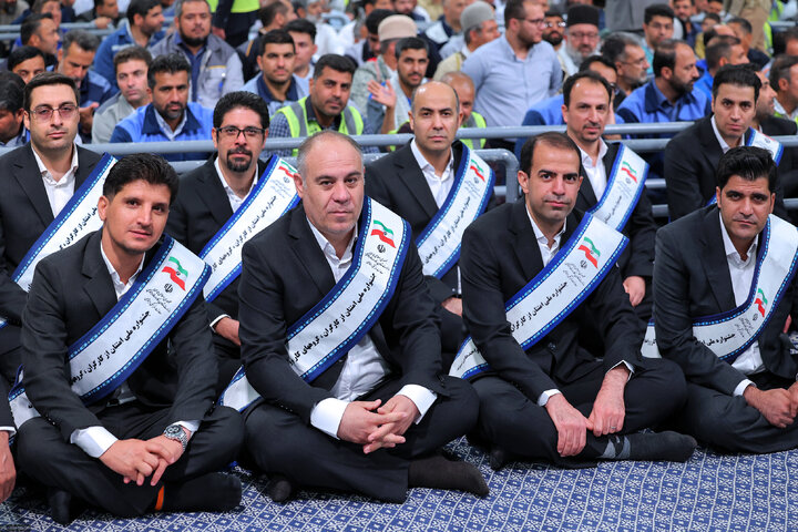 دیدار کارگران با رهبر انقلاب