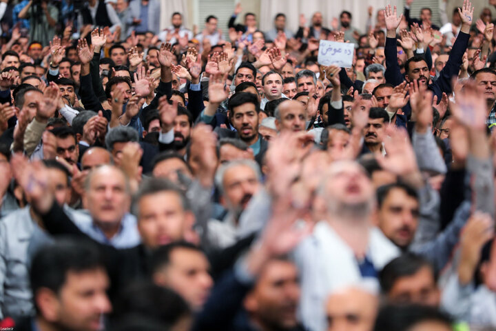 دیدار کارگران با رهبر انقلاب