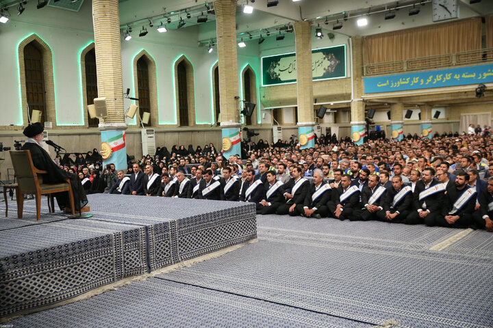 دیدار کارگران با رهبر انقلاب