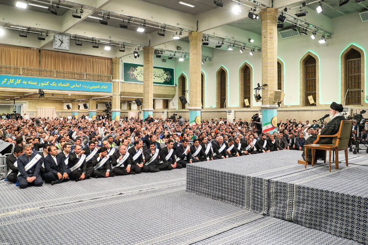 دیدار کارگران با رهبر انقلاب