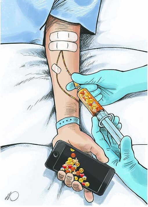 کاریکاتور روز|انسان امروز اسیر ایموجیها