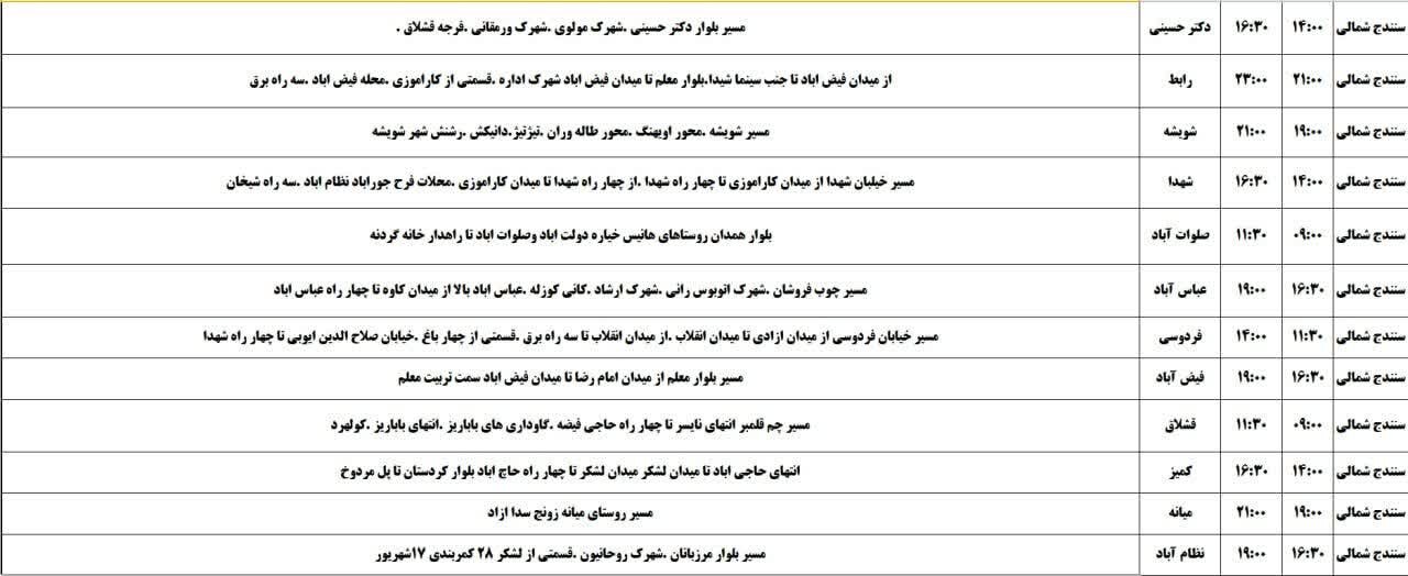 برنامه قطعی برق کردستان روز جمعه ۲۶ اردیبهشت + جدول