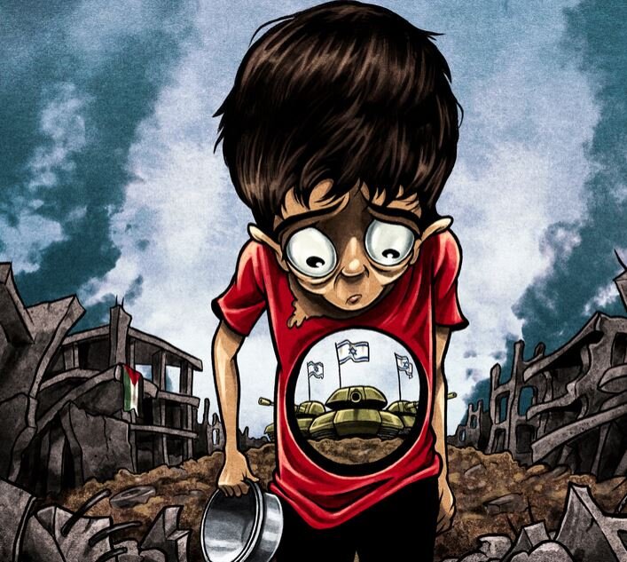 گرسنگی کودکان غزه را تانکهای صهیونیستی بلعیدهاند