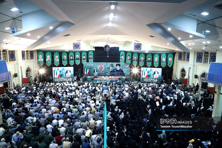 مراسم اولین سالگرد شهادت شهدای خدمت در همدان