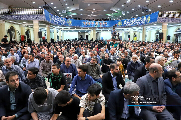 مراسم اولین سالگرد شهادت شهدای خدمت در همدان