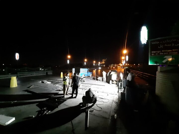 عملیات اصلاح درزهای انبساطی پل وحید ۲ ماه طول می‌کشد