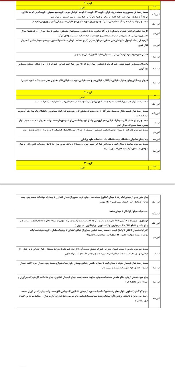 برنامه احتمالی قطعی برق یزد دوشنبه ۲۹ اردیبهشت + جدول