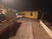 داستان ادامه‌دار واژگونی اتوبوس در کرمان/ ۴۸ مصدوم در حادثه محور باغین - جوپار