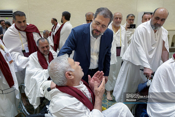 بستن احرام کاروان جانبازان عازم بیت‌الله‌الحرام