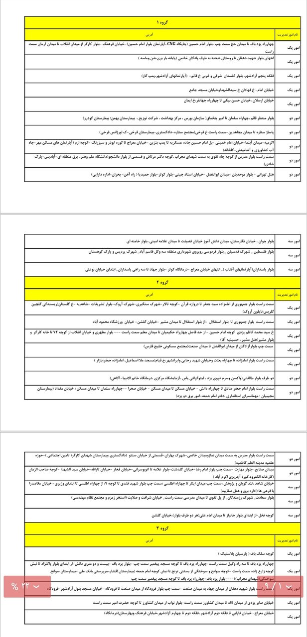برنامه قطعی برق یزد پنجشنبه یکم خرداد + جدول
