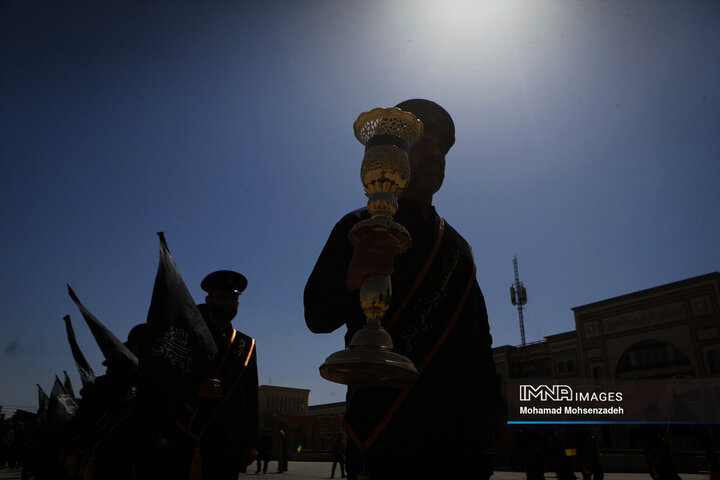 عزاداری خادمان حرم حضرت معصومه(س) در روز شهادت امام جواد(ع)