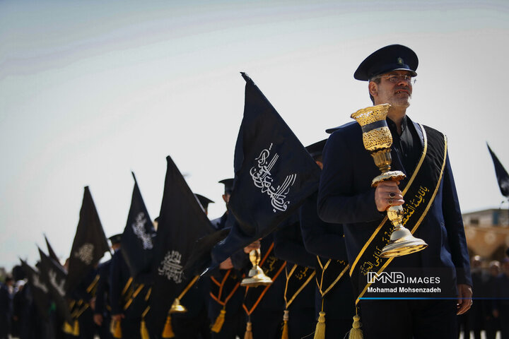 عزاداری خادمان حرم حضرت معصومه(س) در روز شهادت امام جواد(ع)