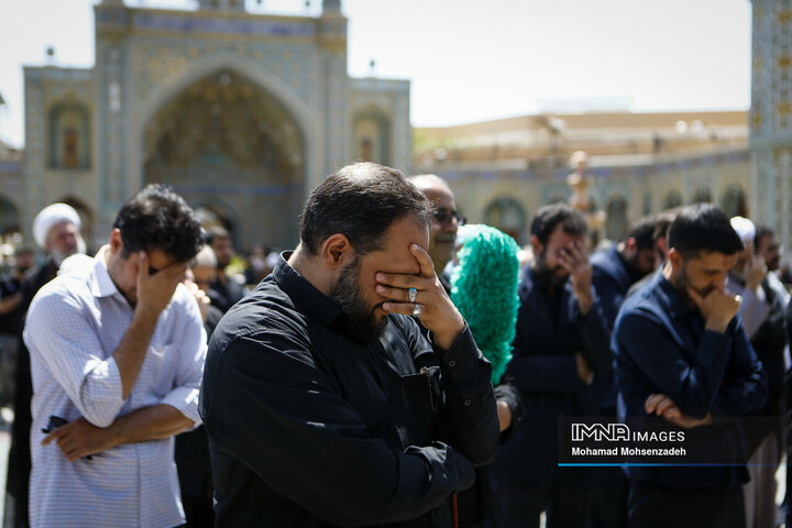 عزاداری خادمان حرم حضرت معصومه(س) در روز شهادت امام جواد(ع)